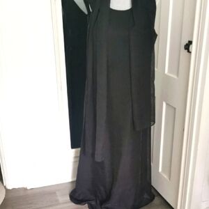 RARE 🖤Insignia Vintage sleeveless timeless long maxi evening gown scarf. S 16